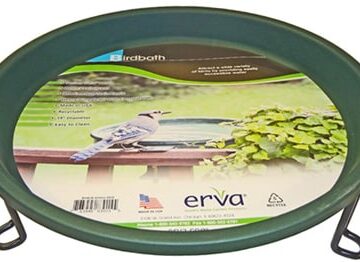 Erva Ground Black Ring Bird Bath