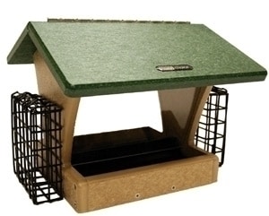 Bird's Choice Recycled 4 Quart Bird Feeder w/Suet Cages